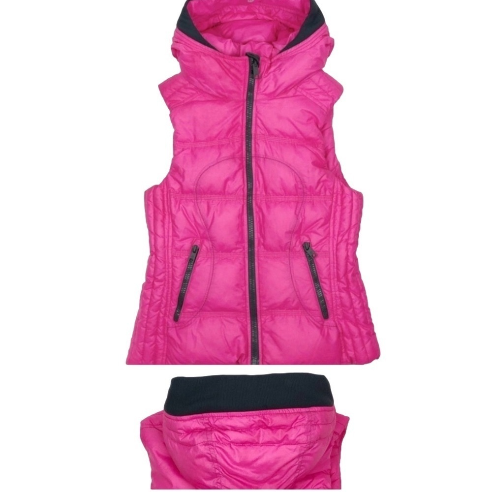Lululemon Reservable Goose Down Sonic Pink Puffer Vest Med Small Athletica Rare